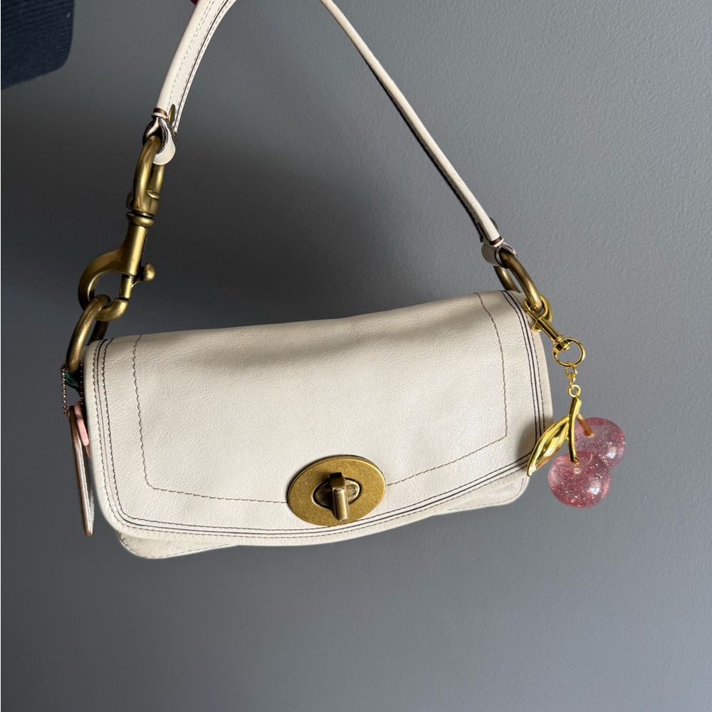 Coach legacy single turnlock Bag with Gold Hardware